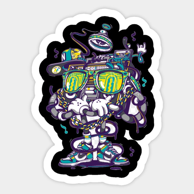 Hip Hop Graffiti Recorder Sticker by Seopdesigns